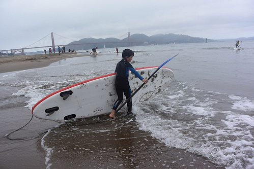 7 year old Morgan Ostermann all day long in the water !